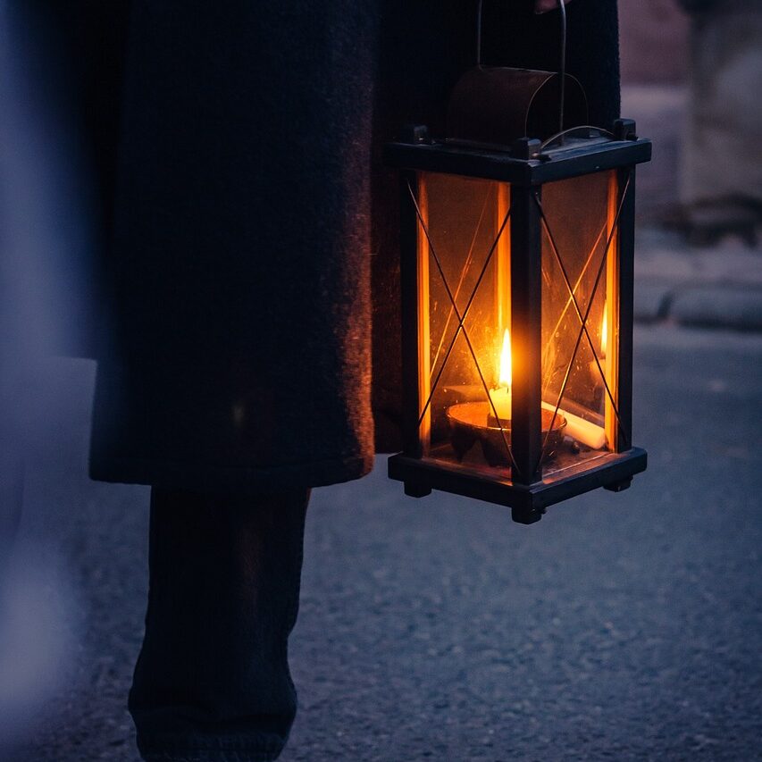 lamp, lantern, candle light